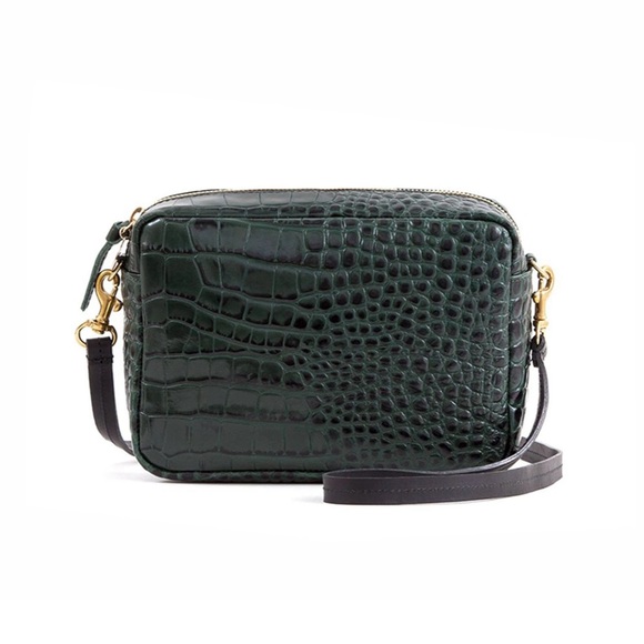 Clare V Handbags - NEW Clare V. Midi Sac Crossbody Bag Loden Green Croco
